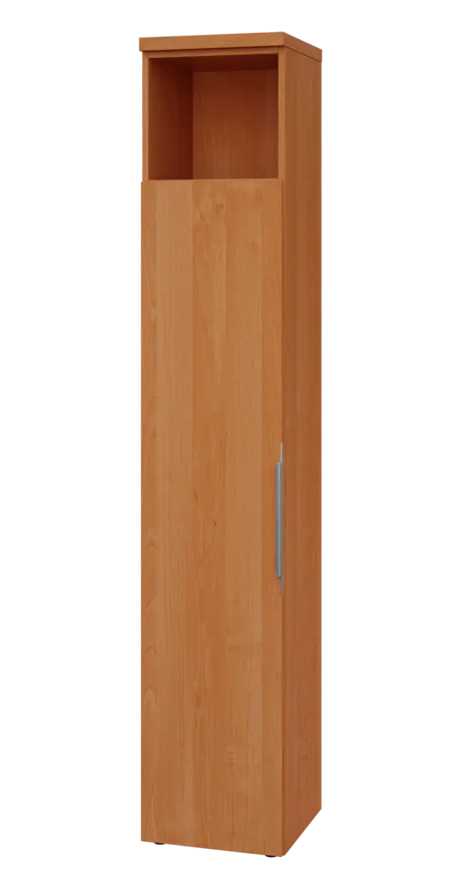 SIN 6 - 4DN kancelářská skříň, 1-dveřová/nika, levá, 2170x400x400, olše jantar